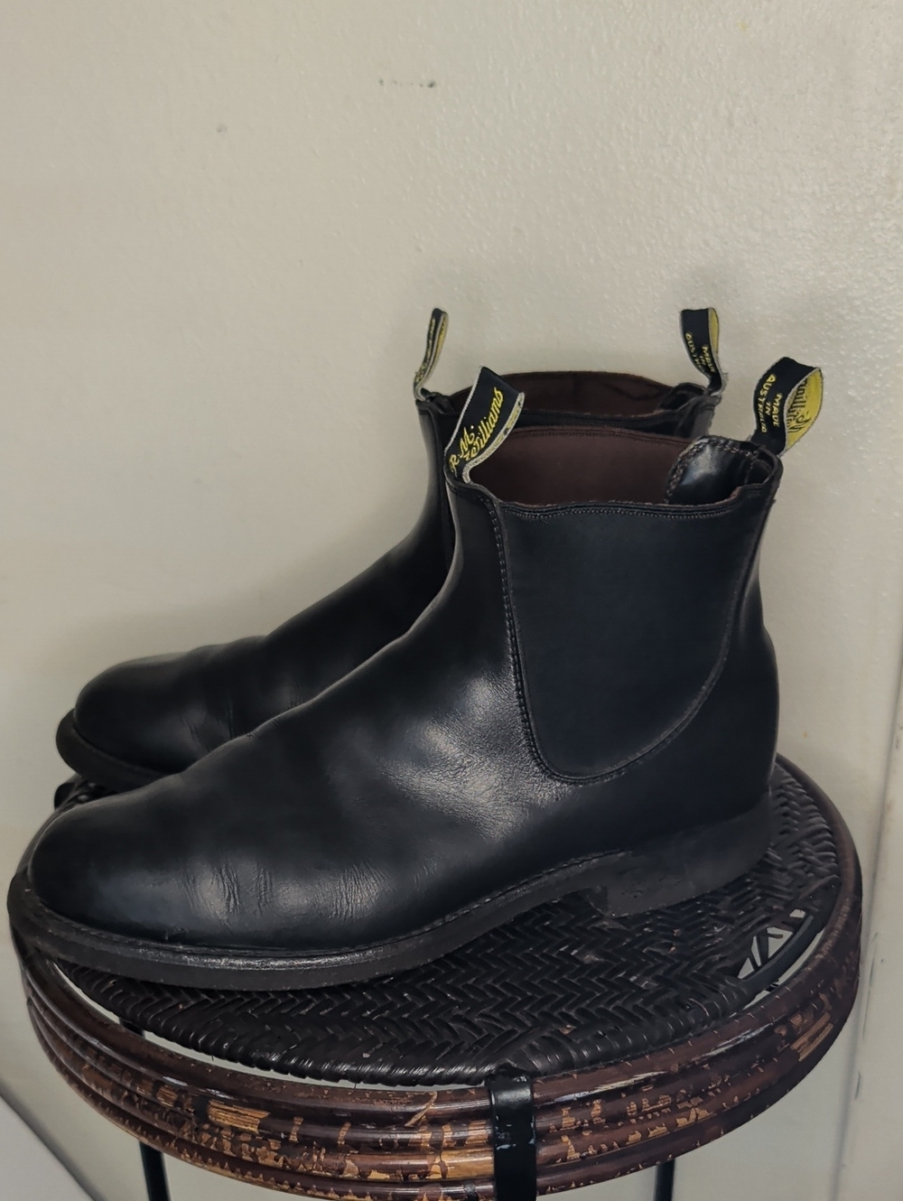 RM Williams Australia Chelsea Black Leather Boots Men 10 AU 11 US 12 Comfort